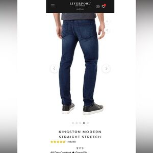 Men’s 34x34 modern straight Liverpool Los Angeles denim